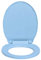 Festnight Tapa y Asiento de Váter con Cierre Suave Ovalada Asiento de Inodoro Universal Azul 46 x 34 cm