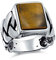 Bling Jewelry Personalisierte Geflochtene Kabel Weizen Wide Link Chain Band Braun Tiger Eye Edelsteine Rechteck Statement Siegelring Für Herren .925 Sterlingsilber Handmade In Turkey