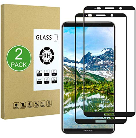 X-Dision Display Schutzfolie Kompatibel mit Huawei Mate 10 Pro[2 Packungen],Gehärtetem Glas mit Vollständiger Abdeckung,[Einfache Installation][9H-Härte]für Huawei Mate 10 Pro,Schwarz