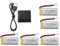 ZYGY 5PCS 3.7V 500mAh 25C Battery & 5en1 Chargeur pour H31 H37 H6D Hubsan X4 FPV H107C H107D H107L H107P H108 JXD392 JXD388 JXD385 UDI U816A SYMA X5C X5SW HS180 HS180 HS170 TR-C385 TR-P51 TR-F22