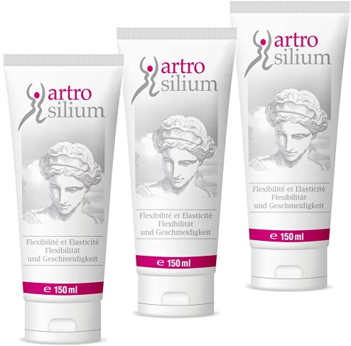 3x150ml Artrosilium Organisches Silizium | Sparpaket | Silizium Gelenk Gel zum Einmassieren - Massage Gel mit Silicium zur täglichen Anwendung- 4 Wochen Kur - 3 x 150ml Tuben (3x150ml Gel Tube)