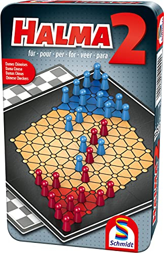 Schmidt Spiele 51444 Halma für 2, Bring Mich mit Spiel in der Metalldose