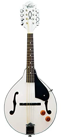Oscar Schmidt, 8-String Mandolin, White (OM10EWH-A-U)