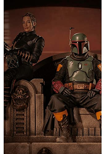 Iron Studios Deluxe: The Mandalorian - Boba Fett & Fennec Shand on Throne Art Scale Statue (1/10) (LUCSWR45721-10)