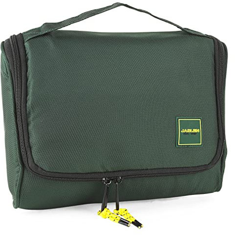 JASLEN - Trousse De Toilette Voyage pour Femme et Homme: Vanity, Trousse De Toilette, Choix Idéal. Trousse de Toilette Souple, Légère et Résistante, Kaki