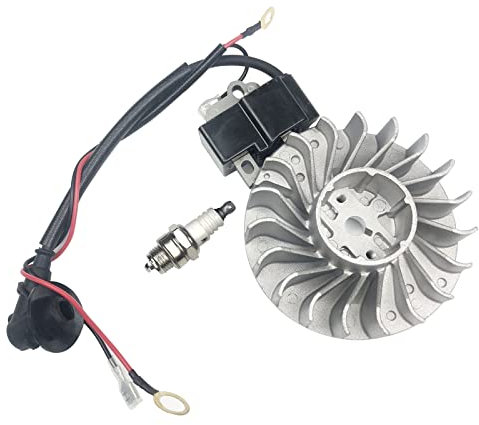 SEEDDFF Cables de Bobina de Encendido de Motosierra, Kit de bujía de chavetero de Volante Apto for Motosierra Stihl Ms361, Pieza de Repuesto 1135 400 1203