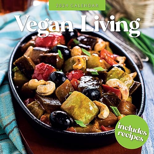 Vegan Living RR241103 Wandkalender 2024, quadratisch, von Red Robin Publishing
