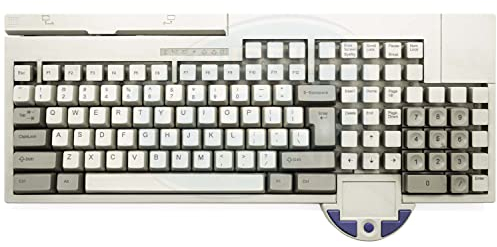 SIMPLETEK – Kit Tastiera Vintage Retrò con Mouse Integrato, Layout USA | PS/2, con Trackball 2 in 1 (Ricondizionato)