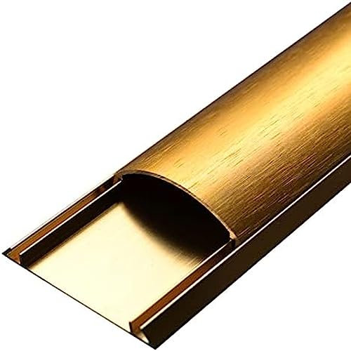 Cable Trunking,Self-Adhesive Cord Cover,Half Round,Electrical Cable Management Solution,Desk Cable Management Solution,Decorative Wire Hider,for Office,Home,Workshop,Warehouse,Concert,Gold,NO.5,Co
