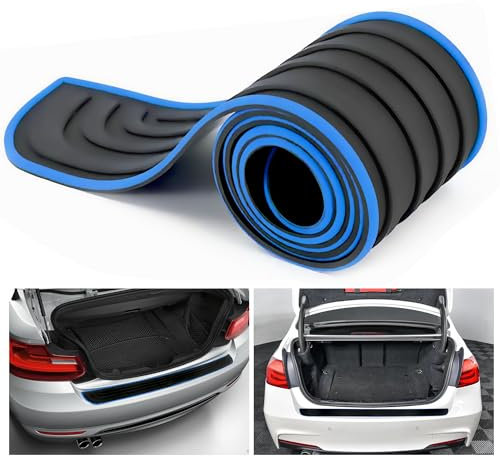 Esteopt Universal Car Rear Bumper Guard Protector - Anti-Scratch Rubber Cover Strip for Pickup Truck SUV (36 x 2.7) (Blue)