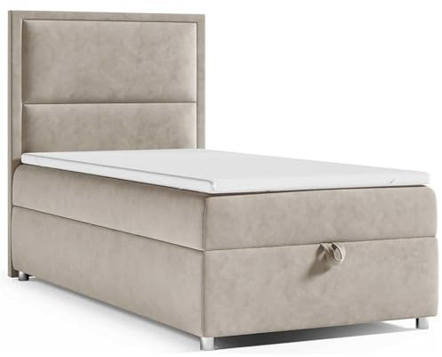 Best For Home Boxspringbett Trinity k-11 mit 7-Zonen Bonell-Federkernmatratze | Boxspringbett 70x200 | Boxsprintbett mit Matratze Und Stauraum | Polsterbett 70x200 - Lieferung bis Bordsteinkante