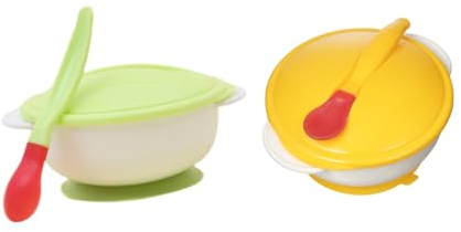 Set Di Ciotole Per L'addestramento Dei Neonati Ciotola Per Bambini Ciotola Per L'alimentazione Dei Bambini Con Cucchiaio Anti-perdita Verde/ /