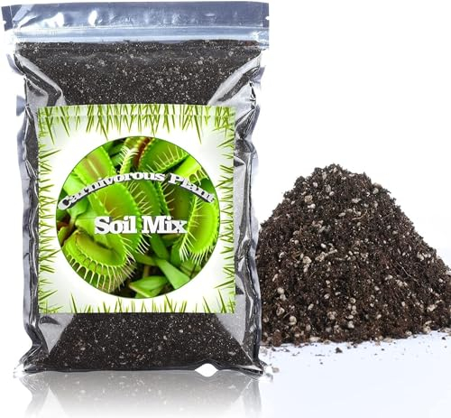 Carnivorous Plant Soil Mix, 2L Small Size Bag for Repotting, All Natural Ingredients Great for Venus, Sundews, and Pitcher Plants