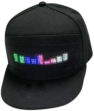 YLCYDLYU Baseball Cap Hut Einstellbare Flash Baseball Cap Hut Für Reise Nacht Laufen Musik Zubehör-Typ1(Schwarz)