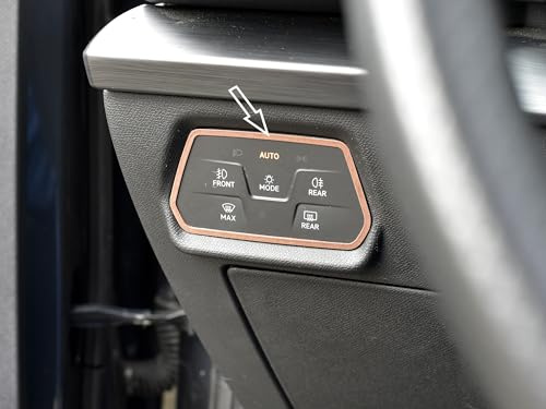 Copertura In Acciaio per Cupra.Leon / Formentor | Colore stile COPPER - interruttori di controllo dell'illuminazione cornice | 1 Pezzo Inox V1 V2 VZ1 VZ2 VZ3 VZ5 VZ Veloz Edition Leon Accessori Tuning
