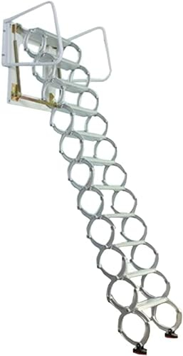 Tragbare Dachbodenleiter, Aluminium-Dachbodenleiter, Wandmontage, klappbare Dachbodentreppe, Zuhause, universelle herunterziehbare Dachbodenleiter, rutschfeste Dachleiter, 882 Pfund belastbar, solid