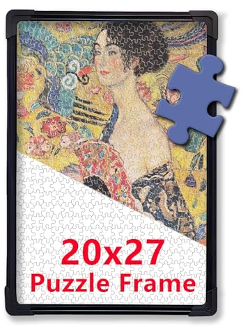CGRLVDXW Puzzle Frames 1000 Pieces, Puzzle Frame 20x27 Kit to Display Your Puzzles, 1000 Piece Puzzle Frame, Easy to Assemble Puzzle Picture Frames(Black)