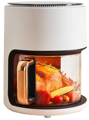 Multifunctional Household Borosilicate Glass Visual Air Fryer 4L, 5L, 5.5L Large Capacity.(Size:4L smart)