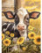 Diamond Painting Kuh-5D Diamond Painting Erwachsene,Kuh Diamond Painting Bilder für Home Wand Dekor(30x40cm)