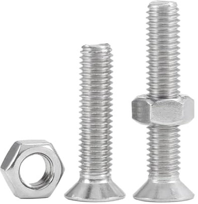 M2 M2,5 M3 M4 304 Edelstahl 2 In 1 Bolzen Mutter Kombination Set Kreuz Senkkopf Schraube, M4