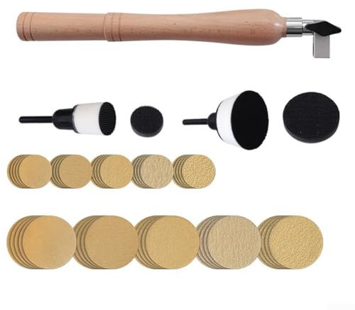 Kit di strumenti per levigatrice a ciotola con 55 cuscinetti di supporto a strappo e dischi abrasivi a grana multipla
