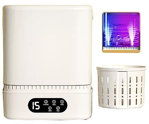 Mini Machine à Laver, Lave-Linge et sèche-Linge Portables, avec Fonction de déshydratation, Semi-Automatique pour Appartement, dortoirs, Camping-Cars, Camping (Taille : avec lumière Bleue +