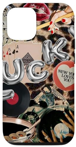 iPhone 12/12 Pro Retro Pop Artsy Collage Vintage Lucky Girl Y2K Aesthetic Case