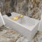 KOLMAN KOMPLETTSET 5in1 Acryl Weiß Wanne Badewanne Rechteck 170x70 cm SHEA Made in EU + Wannenträger + Badkissen KODI in Schwarz,Kompatibel mit Ablaufgarnitur VIEGA in Chrom & Wannenfüße