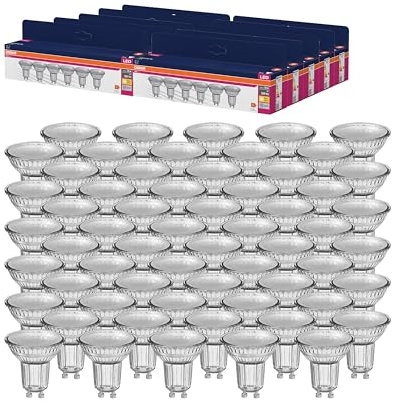 OSRAM LED Star VALUE PAR16, Vorteilspack mit 60 Leuchtmittel, ersetzt herkömmliche 50W Reflektor Glühbirnen, warmweiß (2700K), 4.3W, GU10 Sockel, Filament Glas, nicht dimmbar