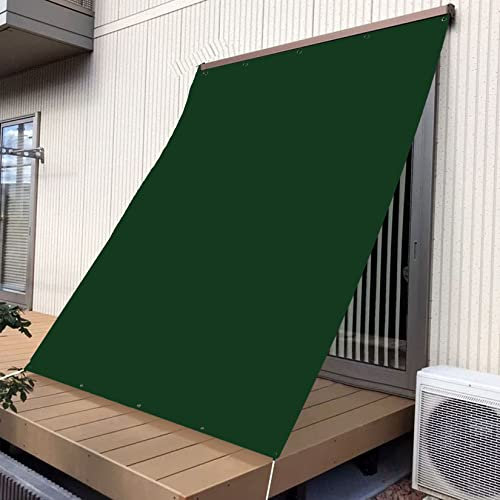Vela rettangolare da giardino, 1,4 x 1,6 m, per la privacy, per terrazza, cortile, piscina, recinzione, impermeabile e antivento, elegante baldacchino per spazi esterni, colore: verde scuro
