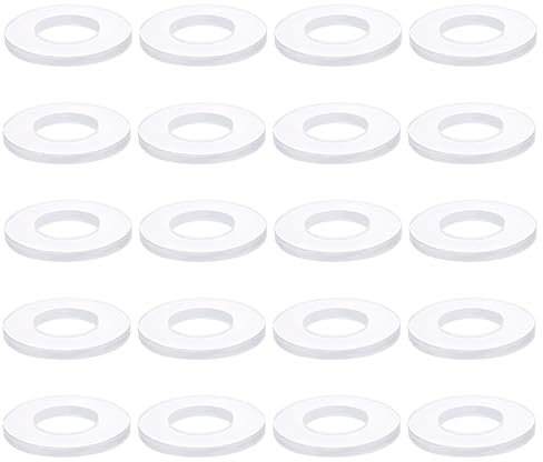 ECSiNG 30 Rondelles Plates en Caoutchouc Transparent M10 de 20 mm de Diamètre Extérieur pour Vis Boulons Et Applications de Fixation Mécanique M10 Rondelle Plate en Caoutchouc