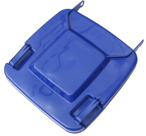 OFFSCH 1Pc Large Waste Bin Lid Plastic Trash Can Replacement Lid for Outdoor Use Blue Dustbin Accessory with Easy Installation Tools