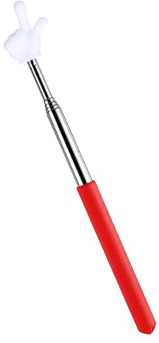 DIVINA VITAE Puntero telescópico extensible para profesores, para aula, puntero de mano retráctil, mini puntero de aula para escuela primaria, profesor de jardín de infantes (rojo)