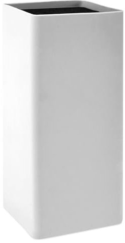 Vonsera Ceppo Coltelli da Cucina, Ceppo Portacoltelli Vuoto con Setole, Porta Coltelli Cucina Senza Coltello, Bianco, Quadrato