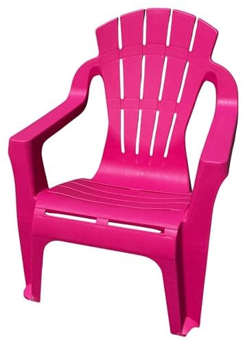 Annastore Kinderstuhl aus Kunststoff für Kleinkinder 33 x 37 x 44 cm - Gartenstuhl für Kinder stapelbar - Gartenstuhl stapelbar Farbe Pink