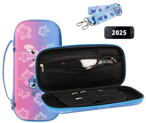 Cute Carrying Case for Nintendo Switch 2 , Switch2 Travel Carry Case | Hard Shell Protective Switch Case, Portable Travel Storage Bag, 12 Game Card Slots, Inner Protective Pockets