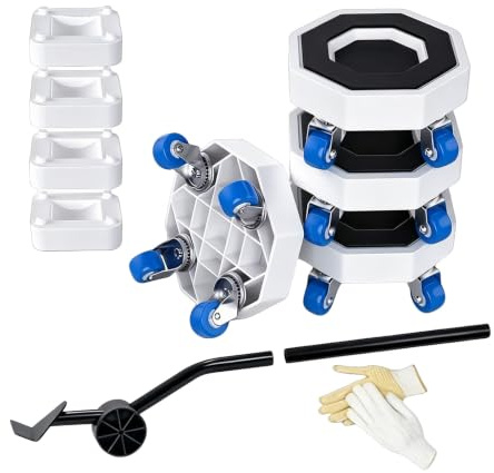 Heavy Duty Furniture Dolly Mover with Lifter,Max Load Capacity Up To 500kg | with Wheels & Brake,360° Rotating Transport Roller,Appliance Rollers for Sofa Bed Fridge,Moving Tool Set for Heavy Items