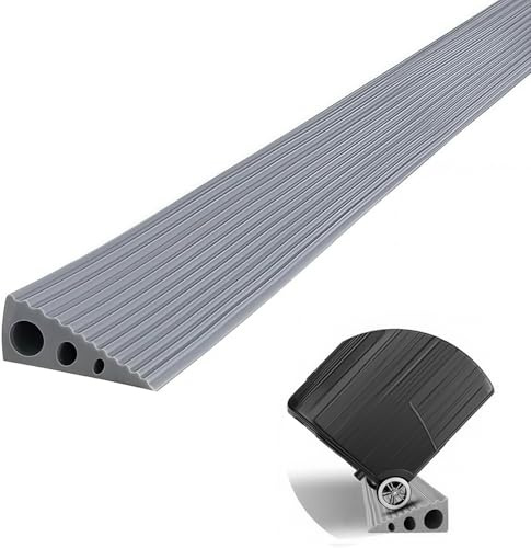 CUTIS Türschwellenrampe, 90x6.5x2.5cm, Rampe Saugroboter, Rampe Türschwelle | Türschwellenrampe Saugroboter, Geeignet für Kinderwagen, Einkaufswagen und E-Scooter, Schwellenrampe Saugroboter (Grau)