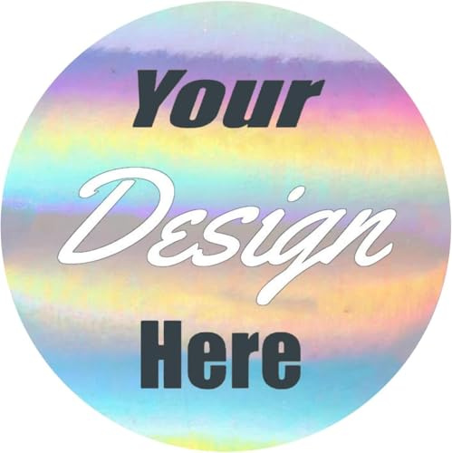 Custom Logo Stickers - Design Your Own Personalized Labels with Text, Image, & Photo - Waterproof, UV Protected, Fade & Heat Cold Resistant (Custom Laser,38mm)
