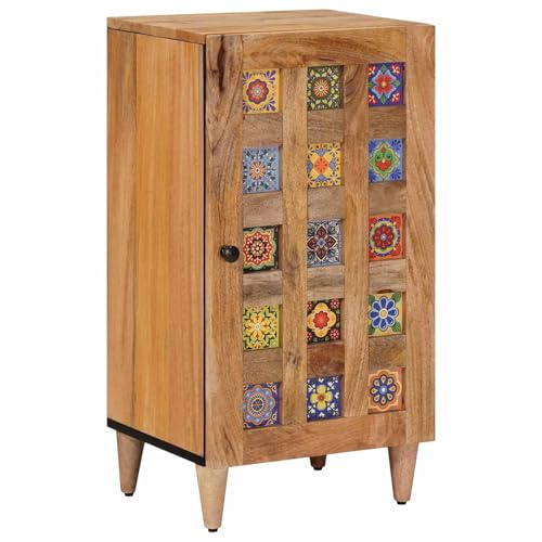 vidaXL Sideboard mit Speicher Natur 40 x 33 x 75 cm Massivholz Mango