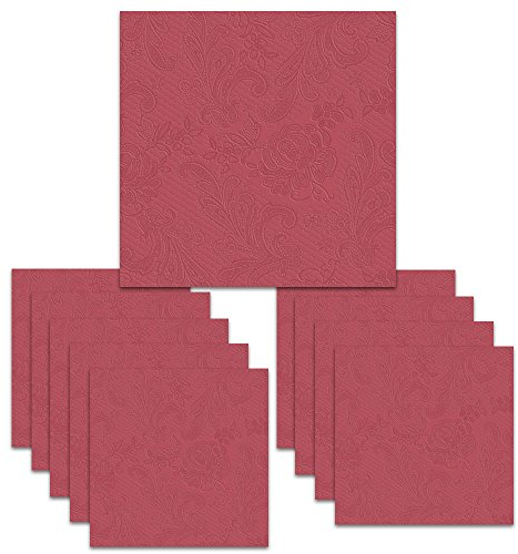 150 Servietten Lace embossed bordeaux 33 x 33 cm ppd 1332333