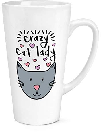 Luna Crazy Cat Lady 17oz Large Latte Mug Cup