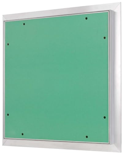 Revisionsklappe Trockenbau 400 x 400 mm – Revisionstür - Wartungsklappe mit 25 mm imprägnierter GK-Einlage und Druckverschluss – aus korrosionsbeständigem Aluminium – befliesbar – MW multi werkzeug