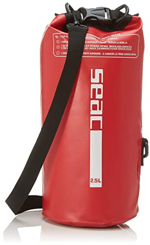 SEAC Dry Bag, Sacca Stagna Impermeabile per Subacquea e Nautica Unisex Adulto, Rosso, 2.5 L