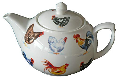 Chicken Design one Cup teapot. Ceramic teapot for just 1 Person - Holds 1 Cup
