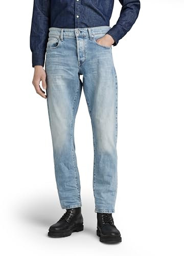 G-STAR Men's 3301 Regular Tapered Jeans, Blue (lt indigo aged 51003-C052-8436), 38W / 38L