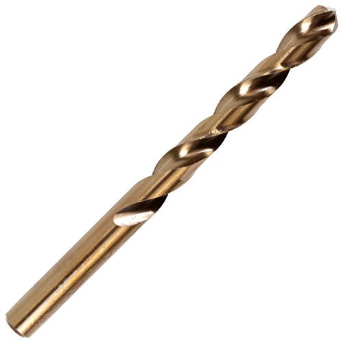 10x Heller HSS-Co Cobalt Twist Drill Bits 4.5mm x 80mm Cylinder Shank for Sheet Metal, Steel & Cast Iron
