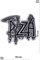 LipaLipaNa Pizza Punk White Black Aufnäher Besticktes Patch zum Aufbügeln Applique