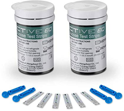 Medidor de glucosa en sangre tiras de prueba reemplazo por Exactive EQ Impulse diabetes strips tiras reactivas de glucosa en sangre x 50 para ES diabéticos