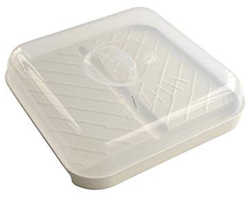 Nordic Ware 60173 Schräg Speck und Fleischtablett, Kunststoff, Weiß